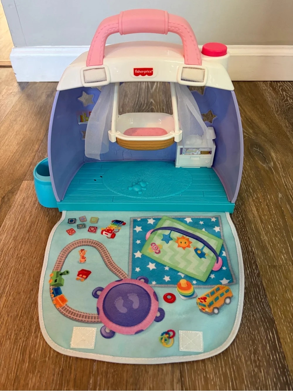 Fisher Price Little People Cuddle & Play Nursery Portable Playset as is
